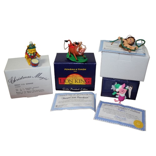 109 - Selection of Disney Character Ornaments - All Boxed (3 with COA)