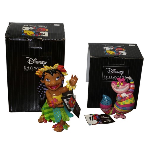 45 - Disney Showcase Collection by Romero Britto - Boxed Cheshire Cat No. 4051799 plus Boxed Lilo Figure ... 