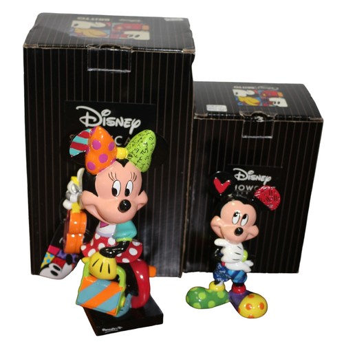 46 - Disney Showcase Collection by Romero Britto - Boxed Mickey Mouse No. 6003345 plus Boxed Minnie Mouse... 