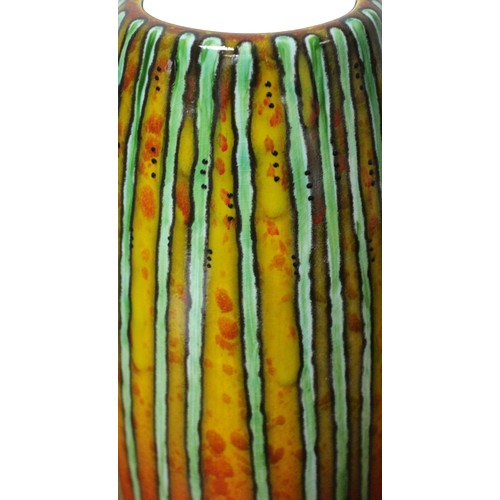 65 - Anita Harris Striped Vase with Gold Colour Signature - 26cm