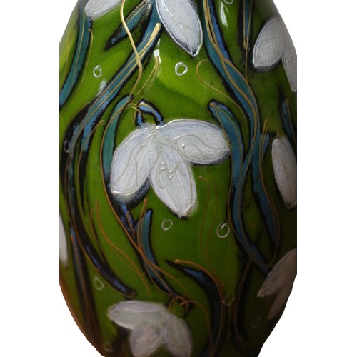 69 - Anita Harris Snowdrop Vase with Gold Coloured Signature - 21cm