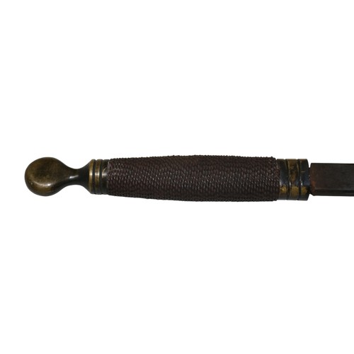 77 - Vintage / Antique Possibly 19th Century Military Dress Sword with Brass and Rope Wrap Handle, all Co... 