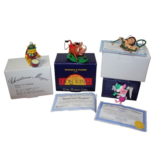 80 - Selection of Disney Character Ornaments - All Boxed (3 with COA)