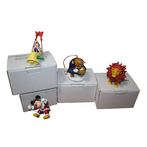 81 - Selection of 4 Disney Character Ornaments - All Boxed