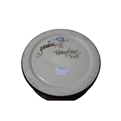 105 - Moorcroft Large Powder Pot/Dish, 16cm Diameter, 1st Quality Limited Edition, 3/50, 2003, Signed to B... 