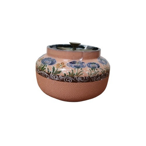 29 - Rare - Moorcroft / Macintyre Co Burslem Pink with Flower Design 'Tabacco Jar' - 1904 - 1913. 14cm Di... 