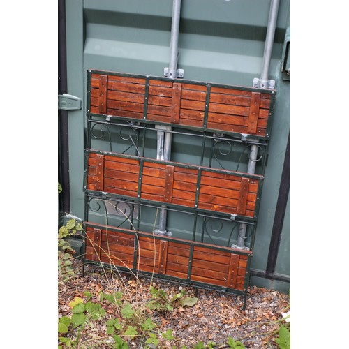 3 - 2 Quality Garden Shelves on Solid Metal Frames both with 3 Shelves
