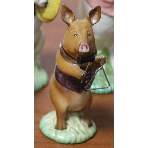 10 - Rare Collection of 8 Beswick Pig Band Figures including the Conductor - Tallest 15cm