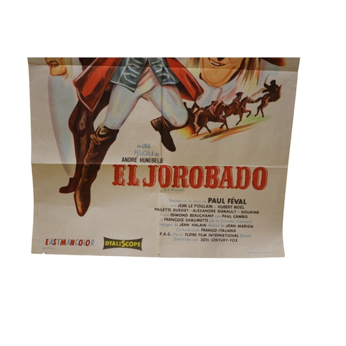 5 - Original Argentinian Printed 'Le Bossu' Film Poster - 1950's - 100 x 74cm