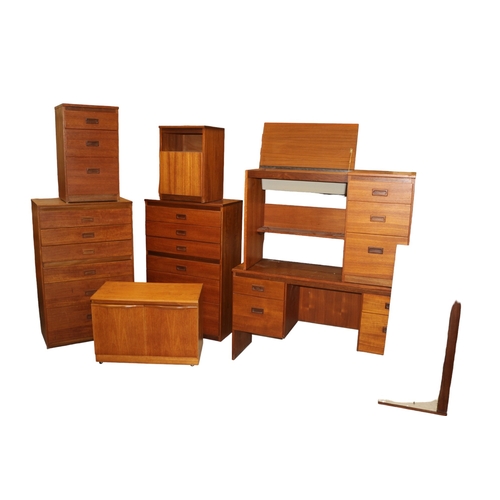 27 - Very Nice Selection of Mid Century Meredew Furniture including Pair of Matching Drawer Units Desk, D... 