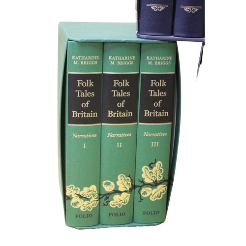 36 - 3 Sets of Folio Society Books Each in There Respective Sleeves - Folk Tales of Britain - Pepy's Diar... 