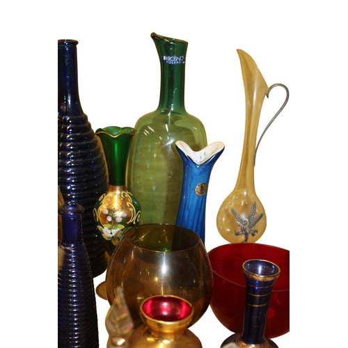 41 - Really Nice Selection of Coloured Glass Items including Makers: Murano, Mdina, Krosno, Mtafa and Oth... 