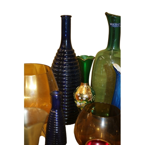 41 - Really Nice Selection of Coloured Glass Items including Makers: Murano, Mdina, Krosno, Mtafa and Oth... 