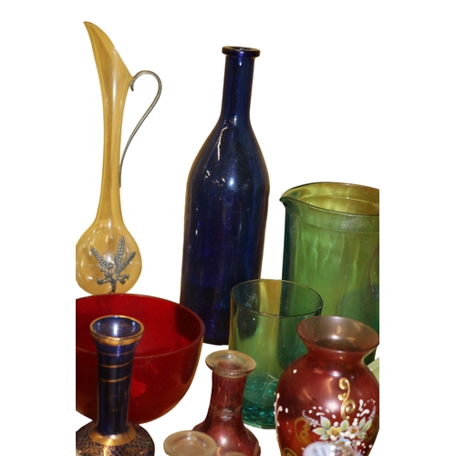 41 - Really Nice Selection of Coloured Glass Items including Makers: Murano, Mdina, Krosno, Mtafa and Oth... 