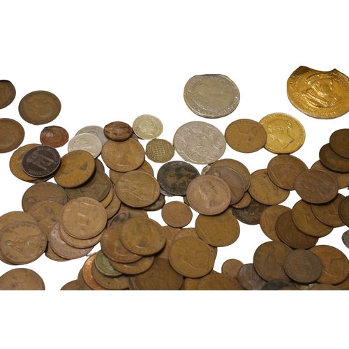 47 - Large Selection of Mainly British Copper Coins from 19th and 20th Centuries plus Old £1 Notes ... 