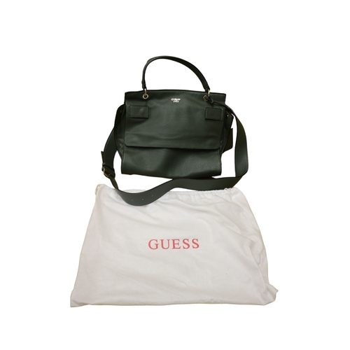 52 - Brand New Guess Handbag with Dust Cover - Green Colour with Shoulder Strap and Carry Handles