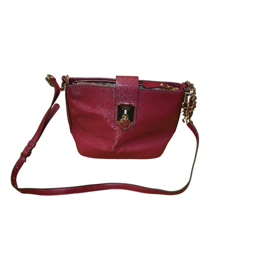 54 - Brand New Guess Handbag with Dust Cover in Burgundy with Shoulder Strap