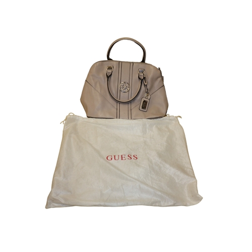 55 - Brand New Guess Handbag with Dust Cover in Beige with Shoulder Strap and Carry Handles