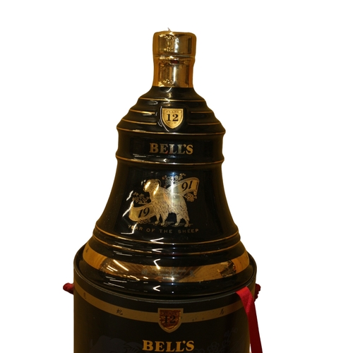 90 - Sealed and Full 12 Year Old Bells Whisky Limited Edition Year of the Sheep Chinese Celebration of th... 