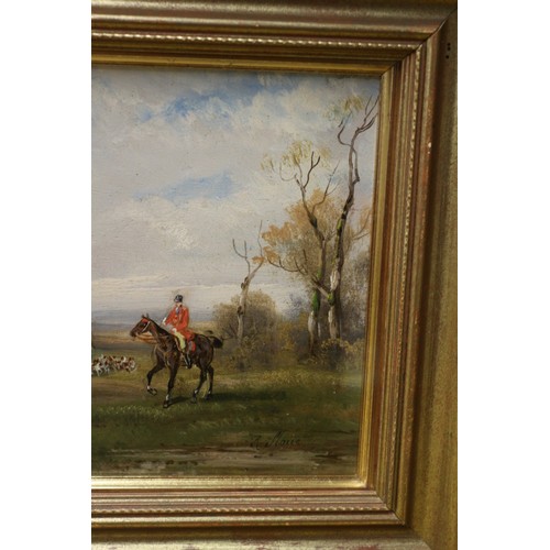 119 - Original Robert Stone Oils - x 2 - Hunting Scene - Superbly Painted with Exquisite Detailing - Frame... 