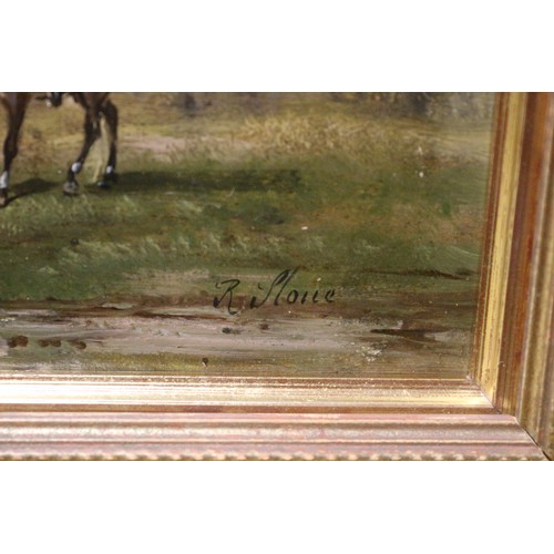 119 - Original Robert Stone Oils - x 2 - Hunting Scene - Superbly Painted with Exquisite Detailing - Frame... 