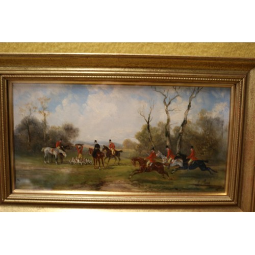 119 - Original Robert Stone Oils - x 2 - Hunting Scene - Superbly Painted with Exquisite Detailing - Frame... 