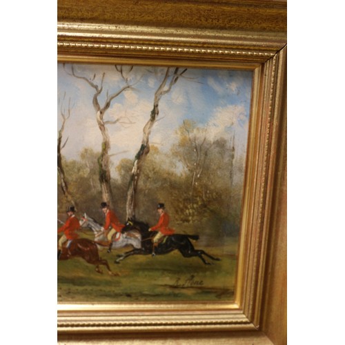 119 - Original Robert Stone Oils - x 2 - Hunting Scene - Superbly Painted with Exquisite Detailing - Frame... 