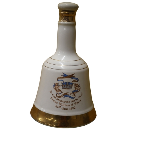 52 - Sealed and Full Bells Whisky in Wade Decanter to Commemorate the Birth of Prince William 1982