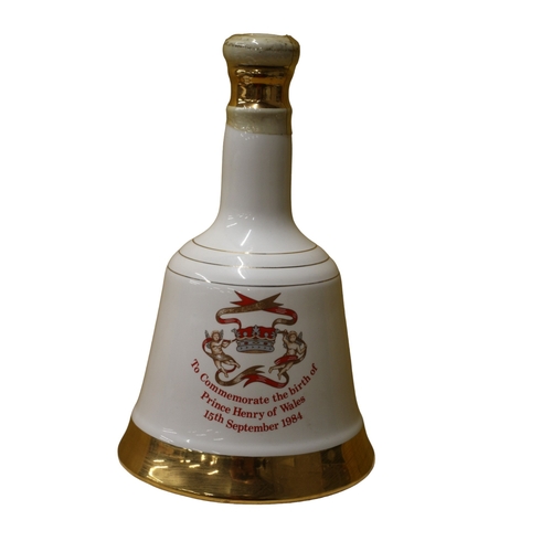 53 - Sealed and Full Bells Whisky in Wade Decanter to Commemorate the Birth of Prince Henry 1984