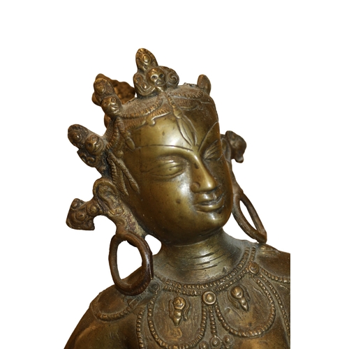 72 - Large and Heavy Old Tibetan / Chinese Gilt Bronze Figure of Sarva Buddha Dakini - 43cm Tall