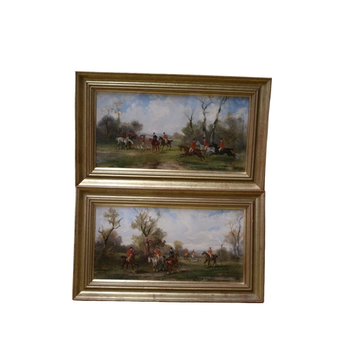 74 - Original Robert Stone Oils - x 2 - Hunting Scene - Superbly Painted with Exquisite Detailing - Frame... 