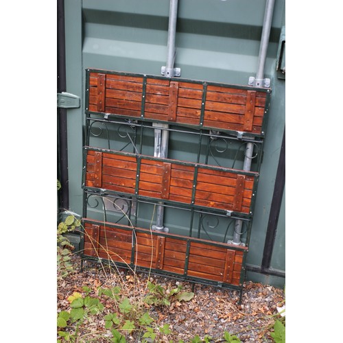 76 - 2 Quality Garden Shelves on Solid Metal Frames both with 3 Shelves