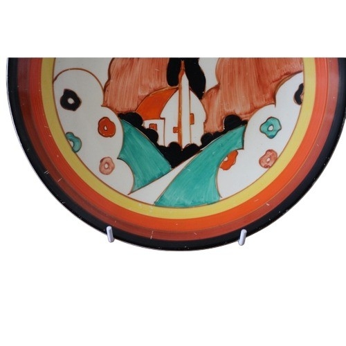 86 - Rare Clarice Cliff From Christies 'The Barry Jones Collection' - Farmhouse Wall - A Bizarre Plate - ... 