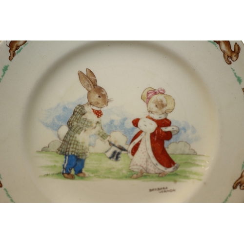 4 - Barbara Vernon Designed Bunnykins Early Dish - 16.5cm dia