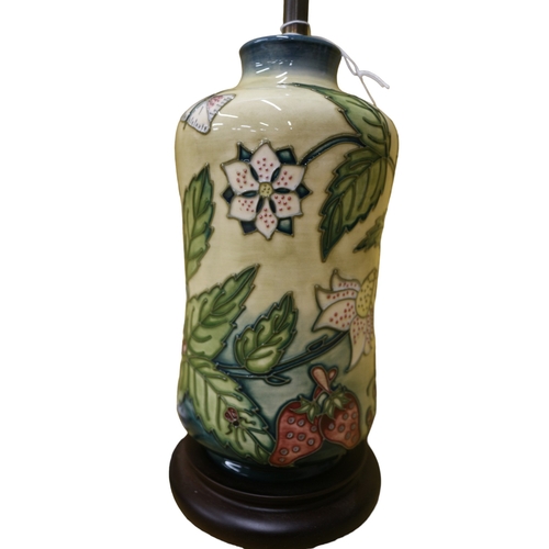 23 - Moorcroft ‘Strawberry Plant’ Lamp, 32cm Tall