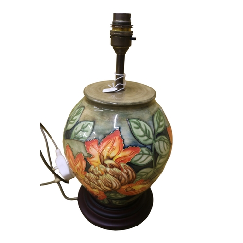 24 - Moorcroft ‘Forest Flame’ Lamp, 37cm Tall