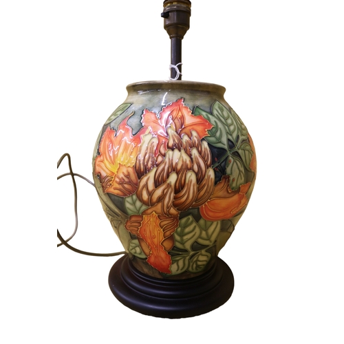 24 - Moorcroft ‘Forest Flame’ Lamp, 37cm Tall