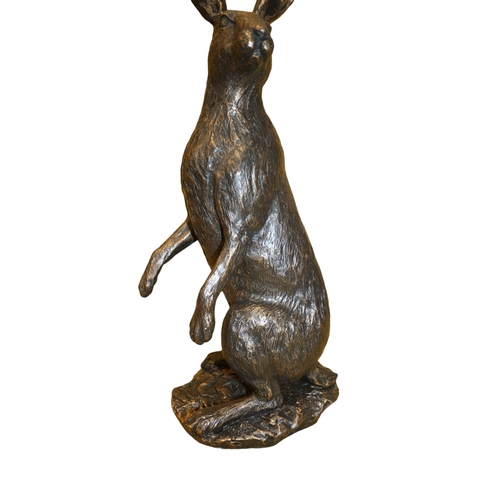 101 - Studio Bronze, Bronze Coated Large Hare 'A28769', 40 cm high