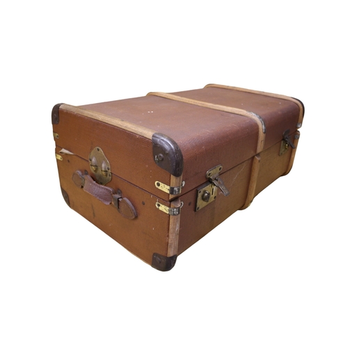 142 - Vintage Garstin Steamer Trunk, 34 x 48 x 76 cm