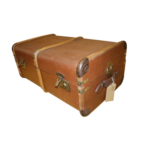 142 - Vintage Garstin Steamer Trunk, 34 x 48 x 76 cm