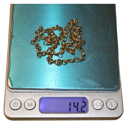 160 - 375 Gold Belcher Chain, Total Length 47cm, 14.2 Gram