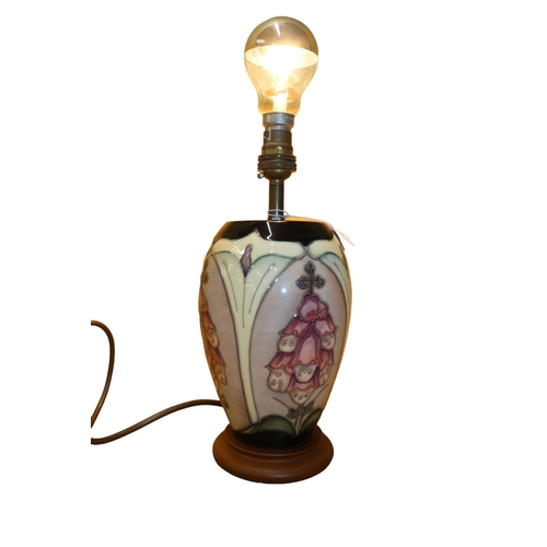 5 - Moorcroft ‘Foxglove’ Lamp, 28cm Tall