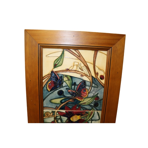 66 - Moorcroft 'Hartwing' Plaque, Large, 2002, Marks to the Back, Emma Bossons, 52cm High x 31cm Wide