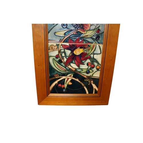 66 - Moorcroft 'Hartwing' Plaque, Large, 2002, Marks to the Back, Emma Bossons, 52cm High x 31cm Wide