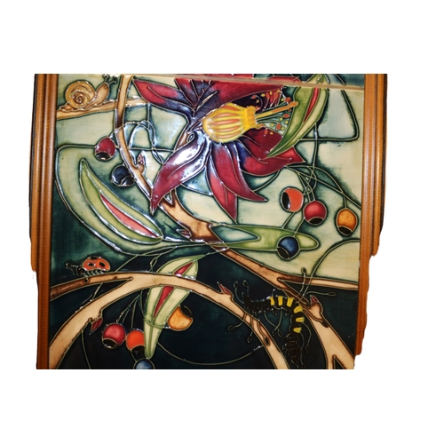 66 - Moorcroft 'Hartwing' Plaque, Large, 2002, Marks to the Back, Emma Bossons, 52cm High x 31cm Wide