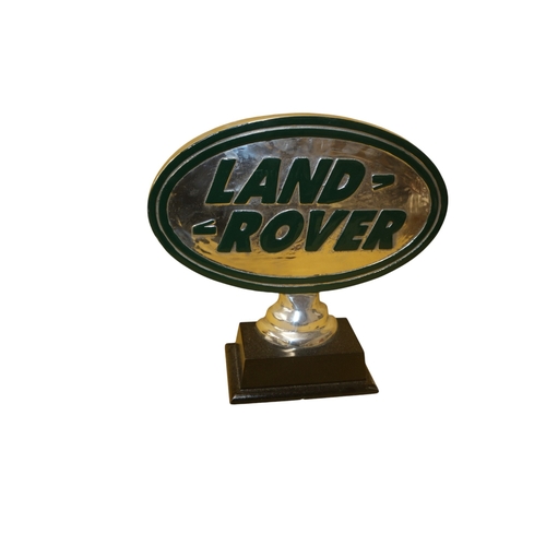 67 - Land Rover Metal Sign On Base, 40.5 wide x 36.5 cm