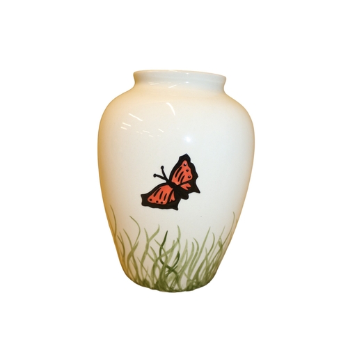 75 - Signed Lorna Bailey Butterfly Vase, 18cm High