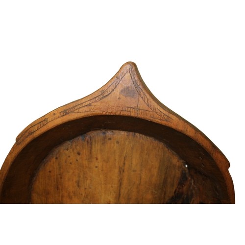 96 - Carved Wooden Bowl with Age, Possibly Late Victorian, 54cm x 44cm