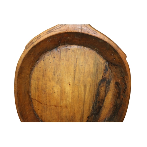 96 - Carved Wooden Bowl with Age, Possibly Late Victorian, 54cm x 44cm