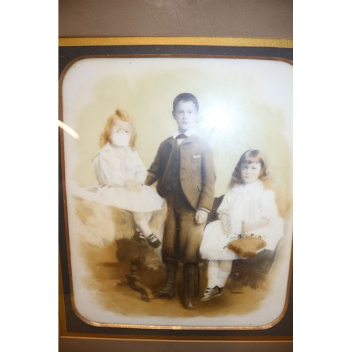 123 - Ornate/Framed Painting of Edwardian/Victorian Children, 59 x 51 cm